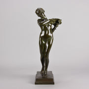  Harold Brownsword Art Deco Bronze Sculpture - Young Woman - Hickmet Fine Arts 