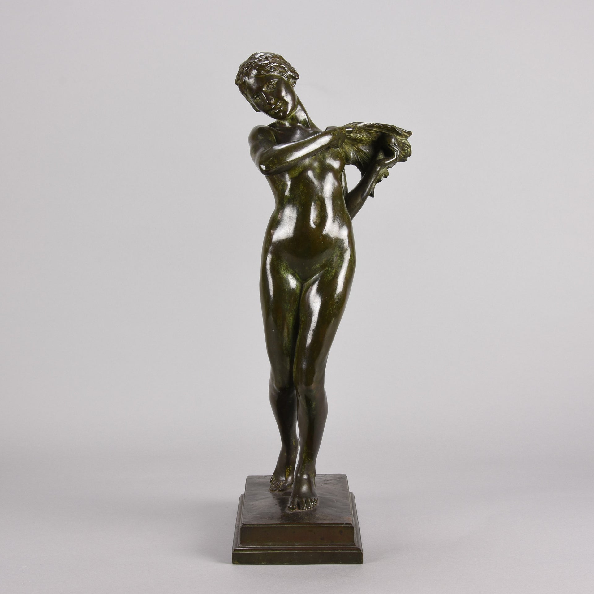  Harold Brownsword Art Deco Bronze Sculpture - Young Woman - Hickmet Fine Arts 