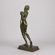  Harold Brownsword Art Deco Bronze Sculpture - Young Woman - Hickmet Fine Arts 