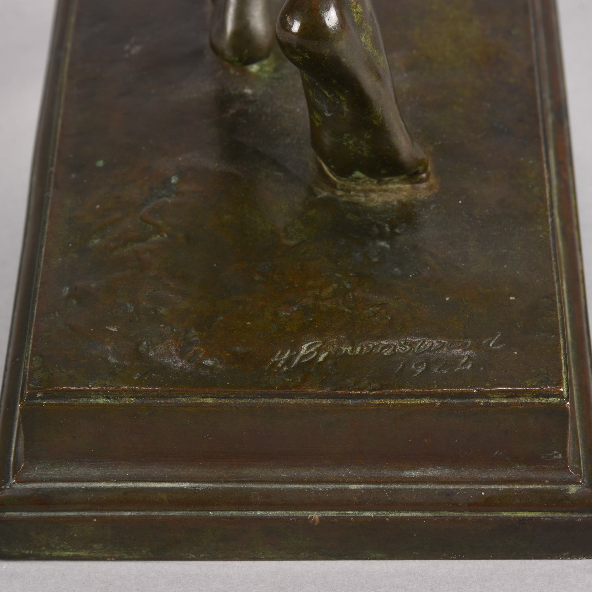  Harold Brownsword Art Deco Bronze Sculpture - Young Woman - Hickmet Fine Arts 