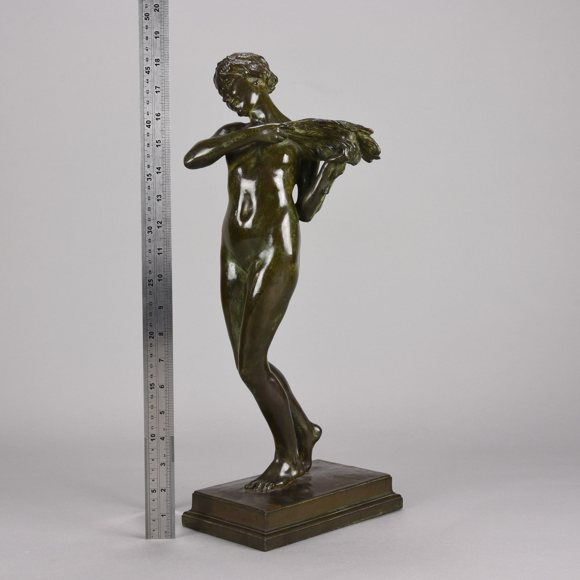  Harold Brownsword Art Deco Bronze Sculpture - Young Woman - Hickmet Fine Arts 