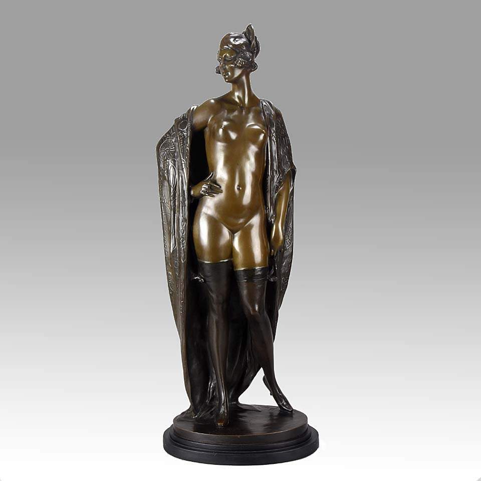 Bruno Zach Erotic Lady Art Deco Bronze