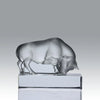 "Bull Paperweight" by Lalique Glass