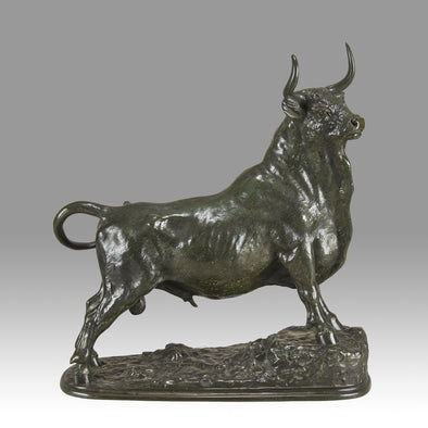 Fratin bronze bull - Animaliers - Antique Bronze - Hickmet Fine Arts