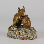 Mouse and Walnut - Clovis Masson - Antique Bronze - Bronze statues for sale - Bronze sculptures for sale - Antique bronze statues - Hickmet Fine Arts
