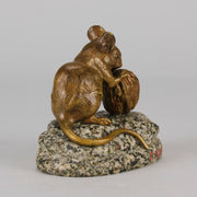 Mouse and Walnut - Clovis Masson - Antique Bronze - Bronze statues for sale - Bronze sculptures for sale - Antique bronze statues - Hickmet Fine Arts