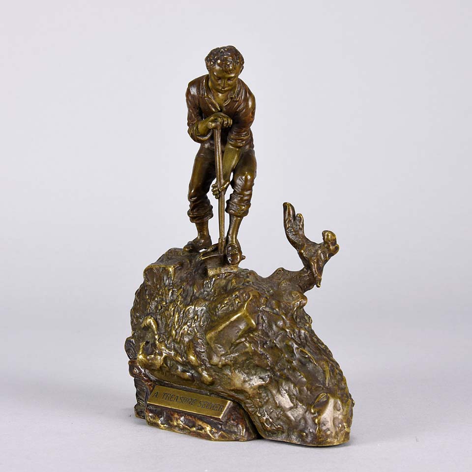 "Treasure Seeker" by Carl Kauba Bronze -Hickmet Fine Arts 