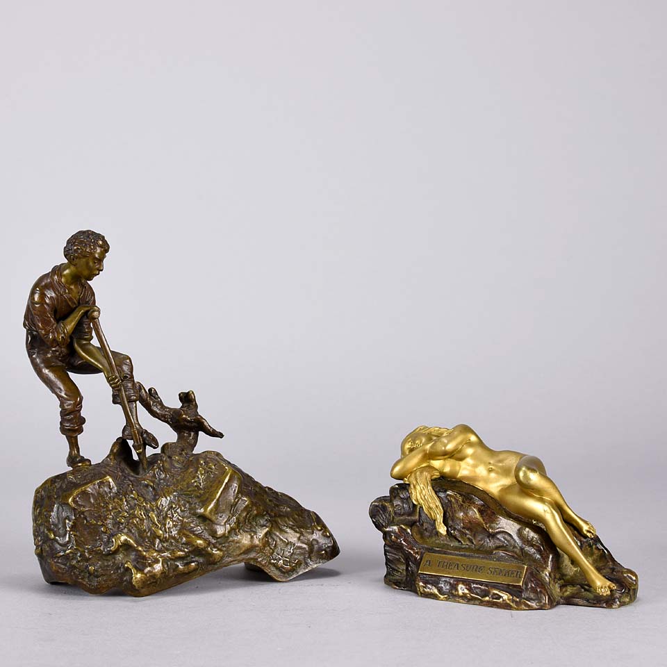 "Treasure Seeker" by Carl Kauba Bronze -Hickmet Fine Arts 