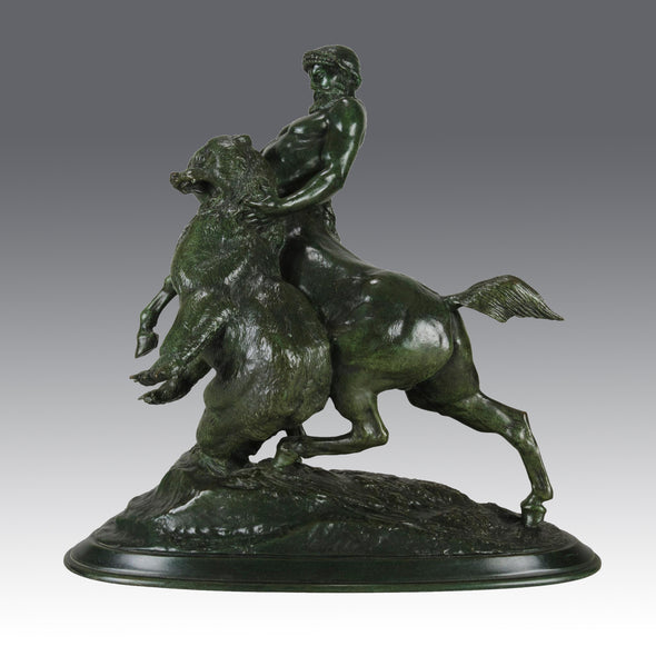 Centaur and Bear Bronze by Emmanuel Fremiet - Animaliers - Antique Bronze  - Antique animal sculptures for sale - Hickmet Fine Arts