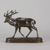 Cerf qui Marche by Antoine Louis Barye - Antique Bronze Stag - Hickmet Fine Arts