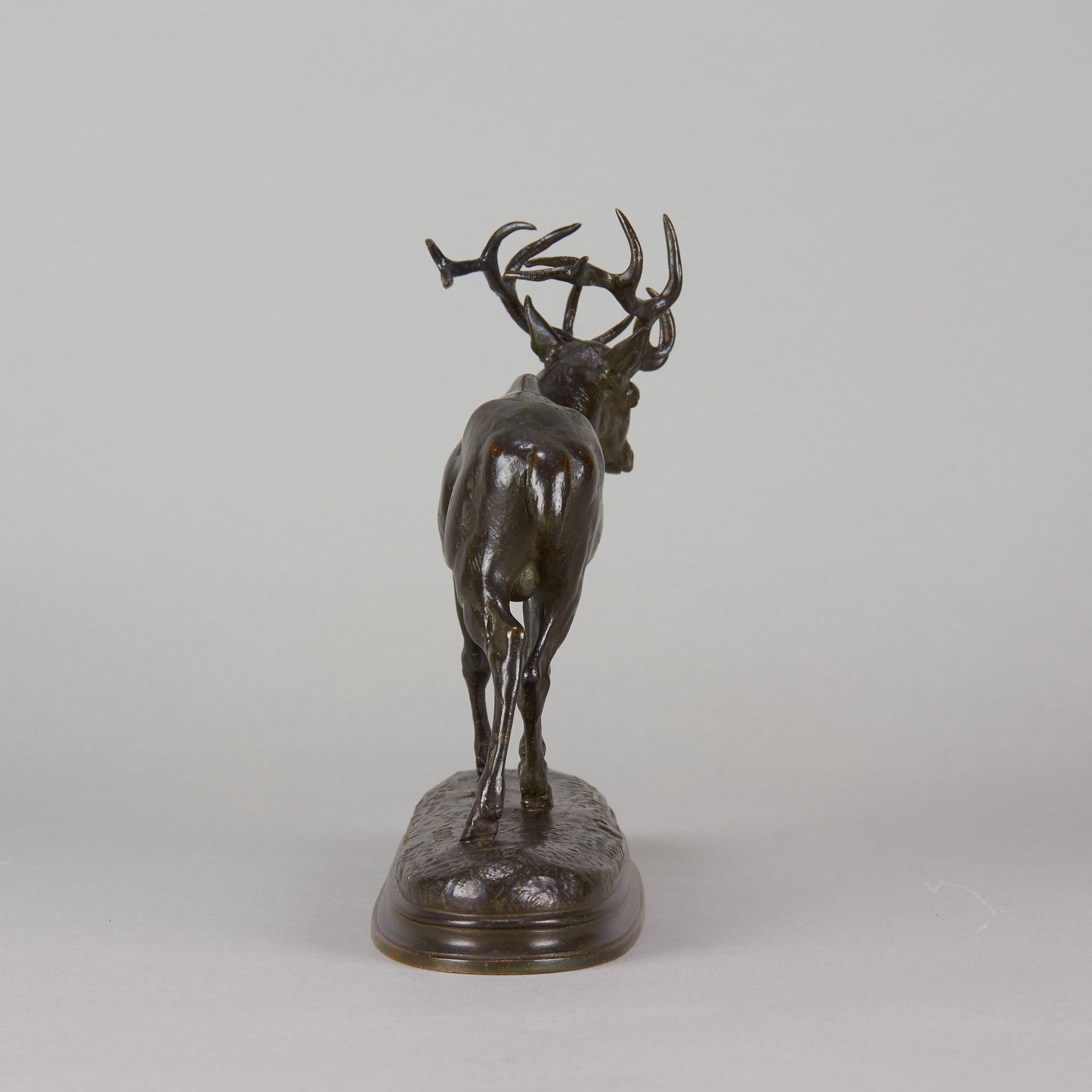 Cerf qui Marche by Antoine Louis Barye - Antique Bronze Stag - Hickmet Fine Arts