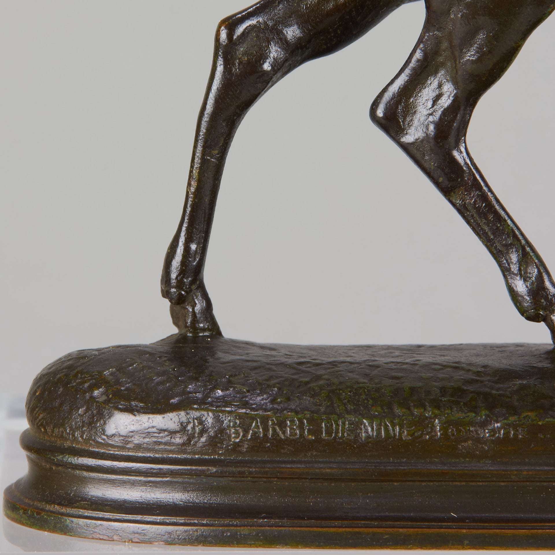 Cerf qui Marche by Antoine Louis Barye - Antique Bronze Stag - Hickmet Fine Arts