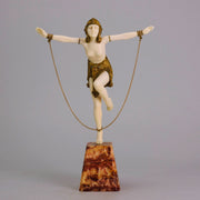 Chiparus Chain Dancer - Art Deco Bronze & Ivory - Chiparus Bronze - Hickmet Fine Arts
