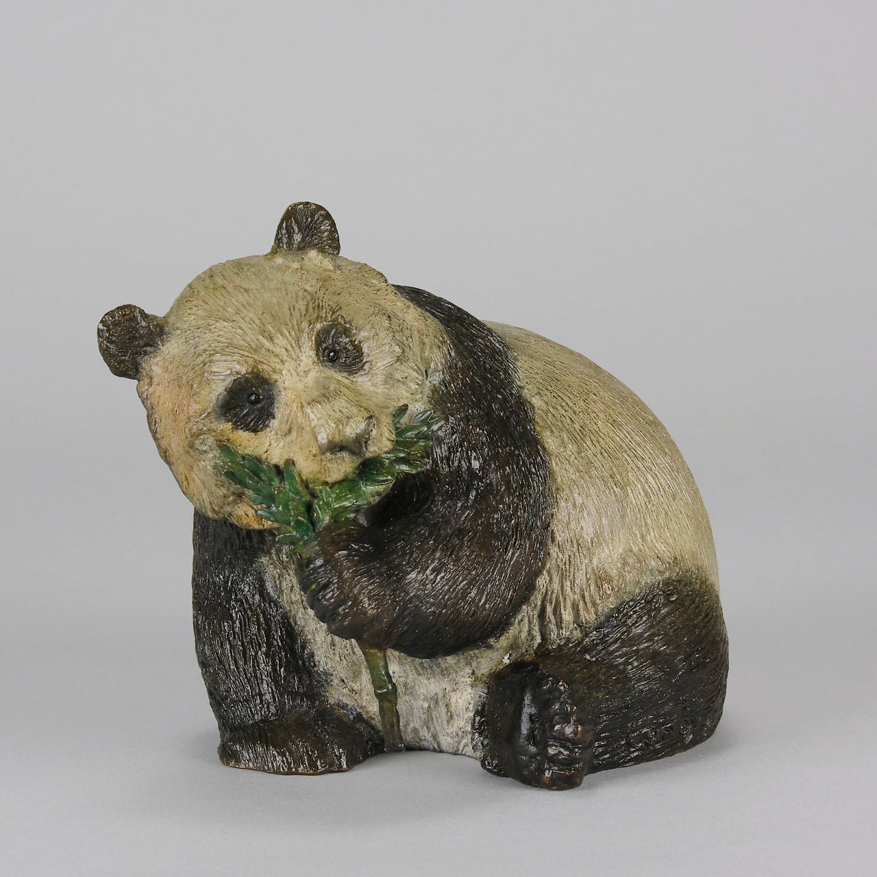 Seated Panda Bronze by Leroy