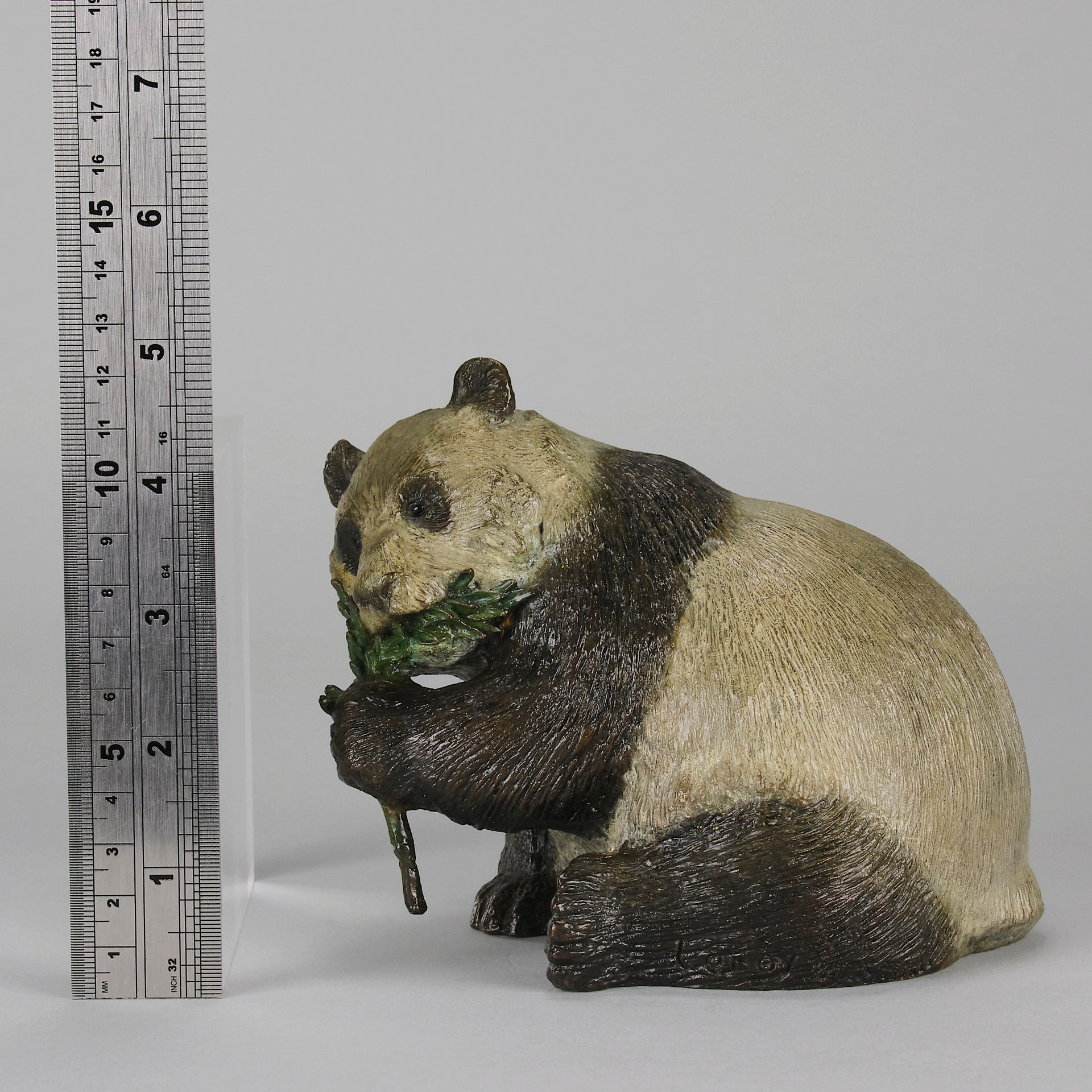 Seated Panda Bronze by Leroy