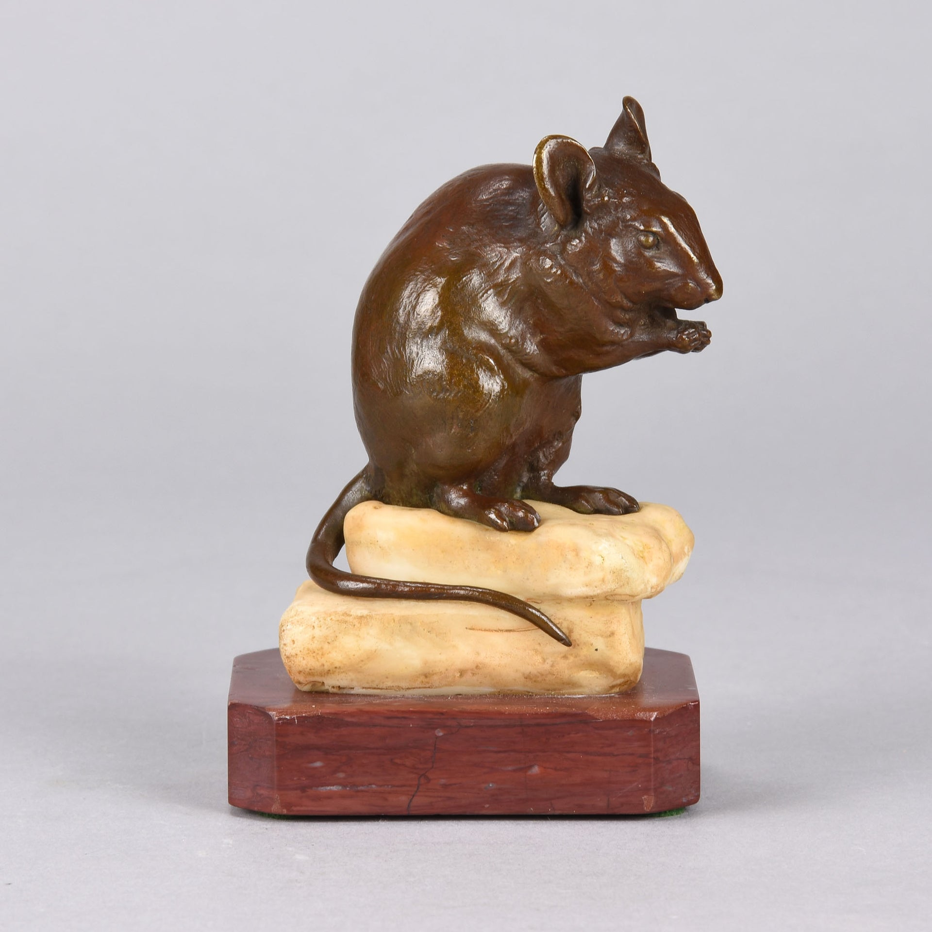 Mouse and Cheese - Charles Valton Bronze - Hickmet Fine Arts 