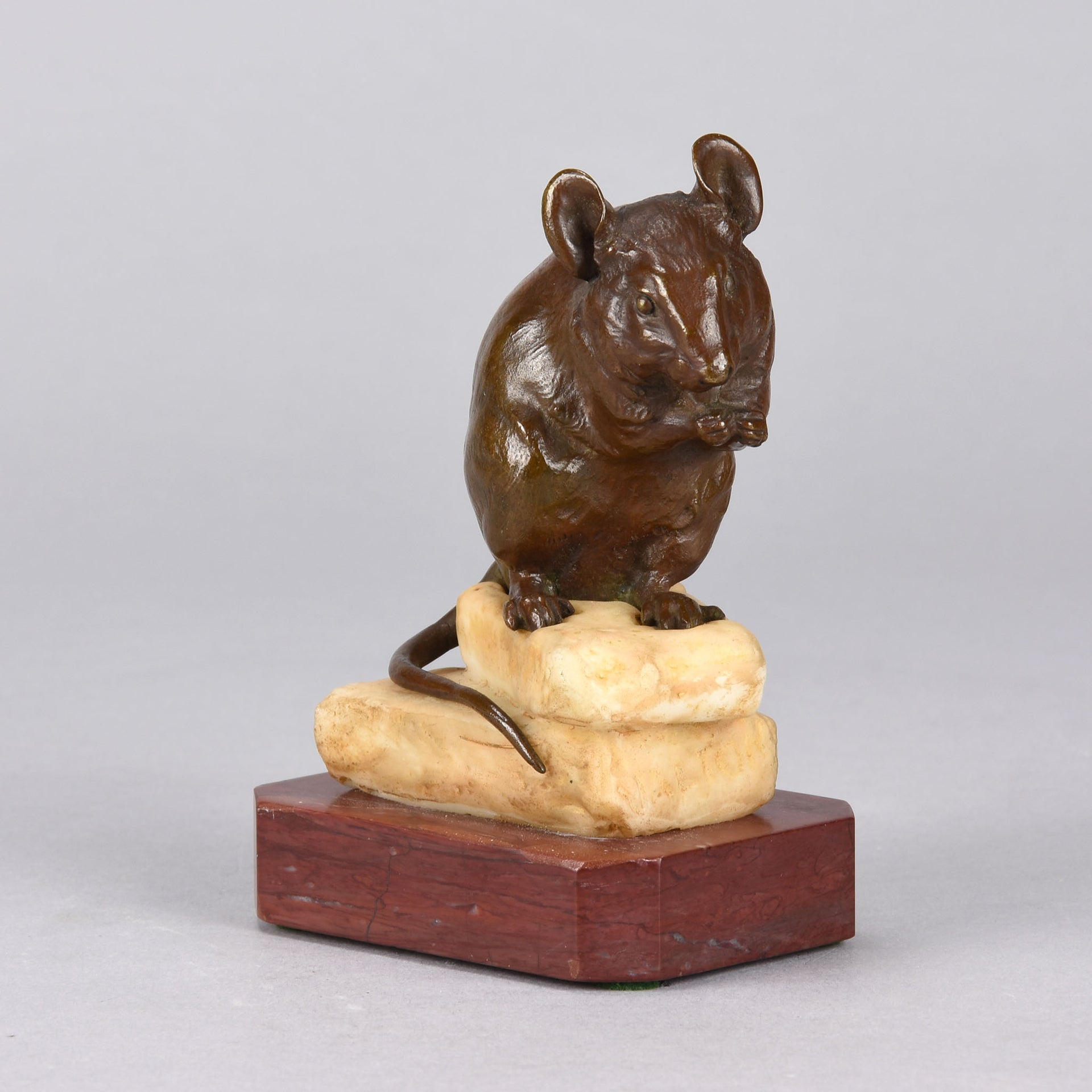 Mouse and Cheese - Charles Valton Bronze - Hickmet Fine Arts 
