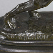 Charles Gremion Bronze - Stretching Hound - Hickmet Fine Arts 