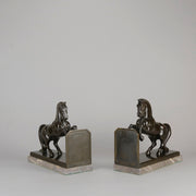 Art Deco Bronze - "Horse Bookends" by McHen - Hickmet Fine Arts 