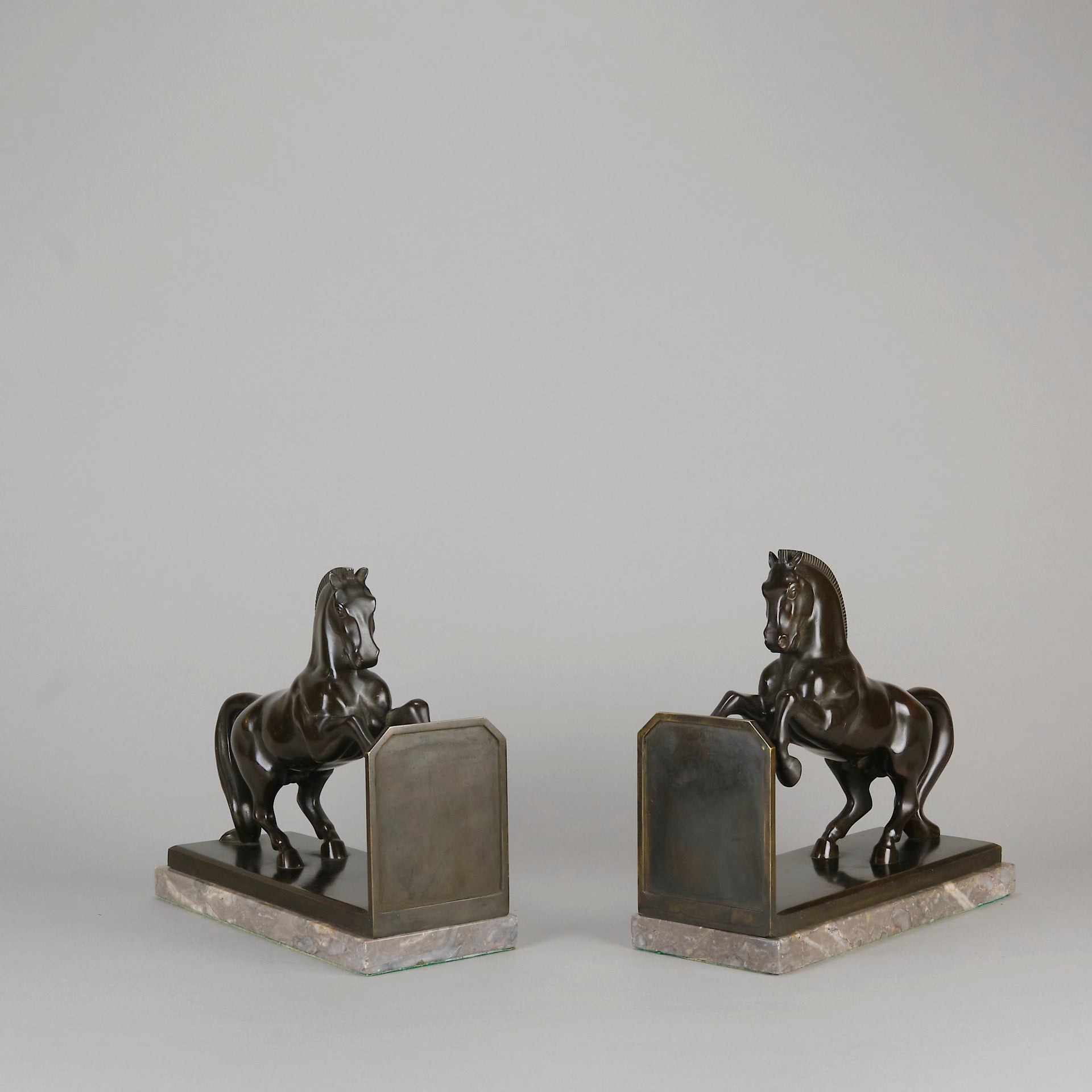 Art Deco Bronze - "Horse Bookends" by McHen - Hickmet Fine Arts 