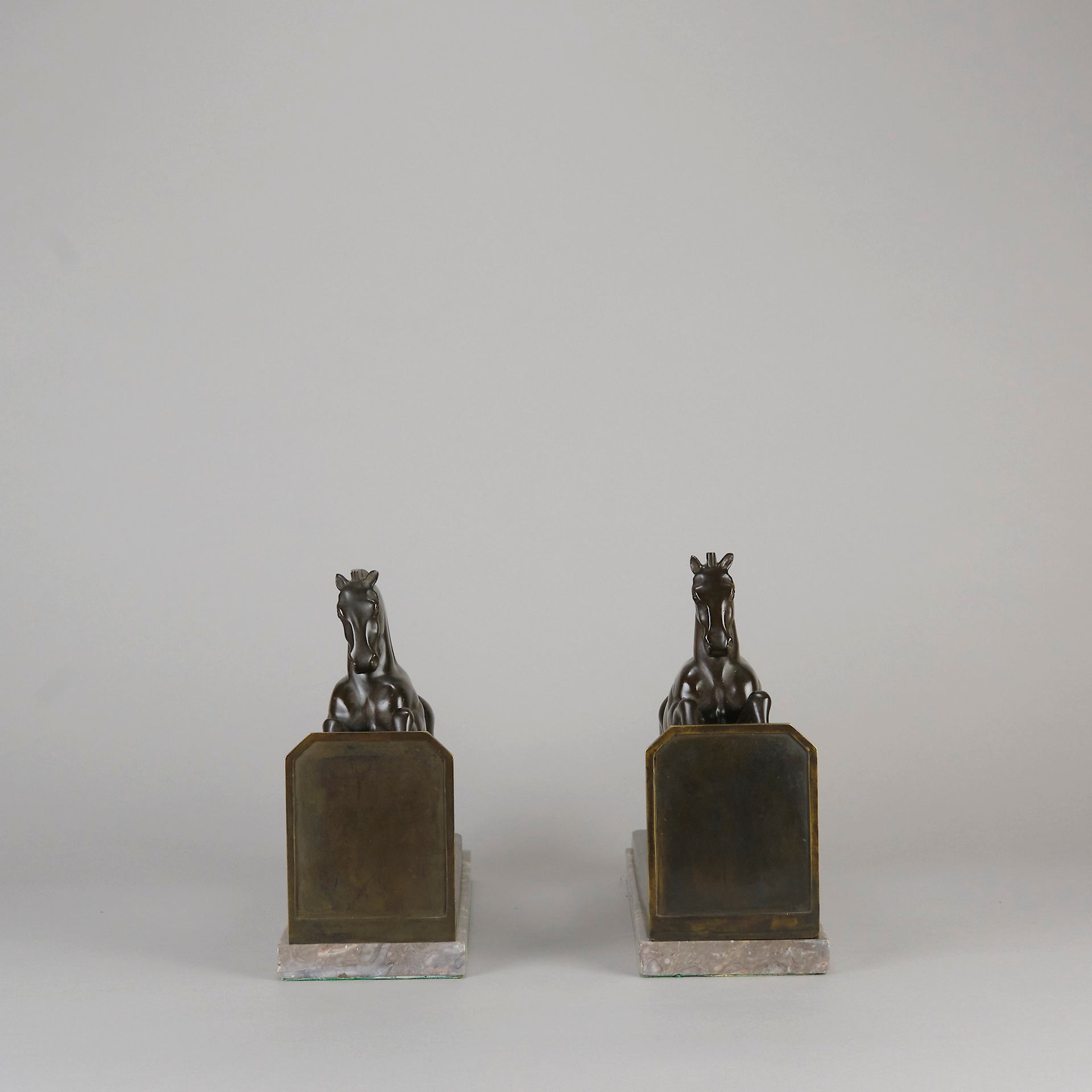Art Deco Bronze - "Horse Bookends" by McHen - Hickmet Fine Arts 