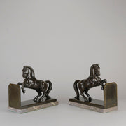Art Deco Bronze - "Horse Bookends" by McHen - Hickmet Fine Arts 