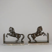 Art Deco Bronze - "Horse Bookends" by McHen - Hickmet Fine Arts 
