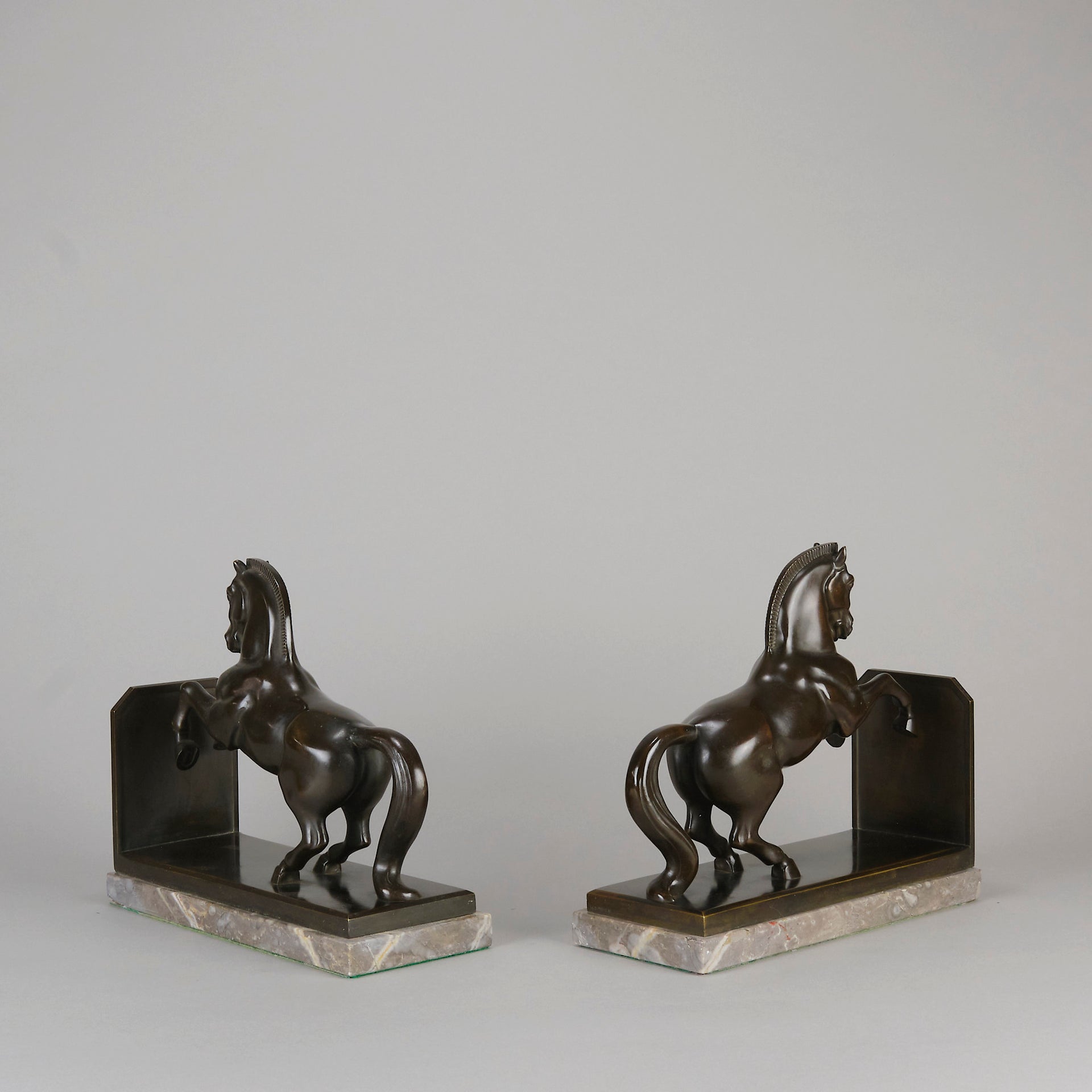 Art Deco Bronze - "Horse Bookends" by McHen - Hickmet Fine Arts 
