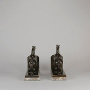 Art Deco Bronze - "Horse Bookends" by McHen - Hickmet Fine Arts 