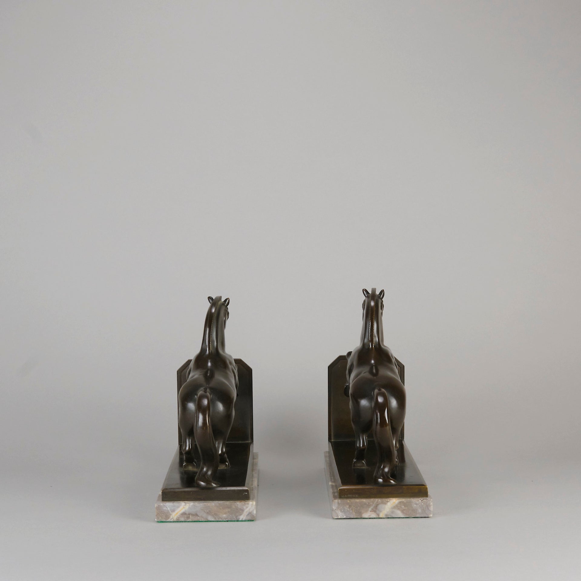 Art Deco Bronze - "Horse Bookends" by McHen - Hickmet Fine Arts 