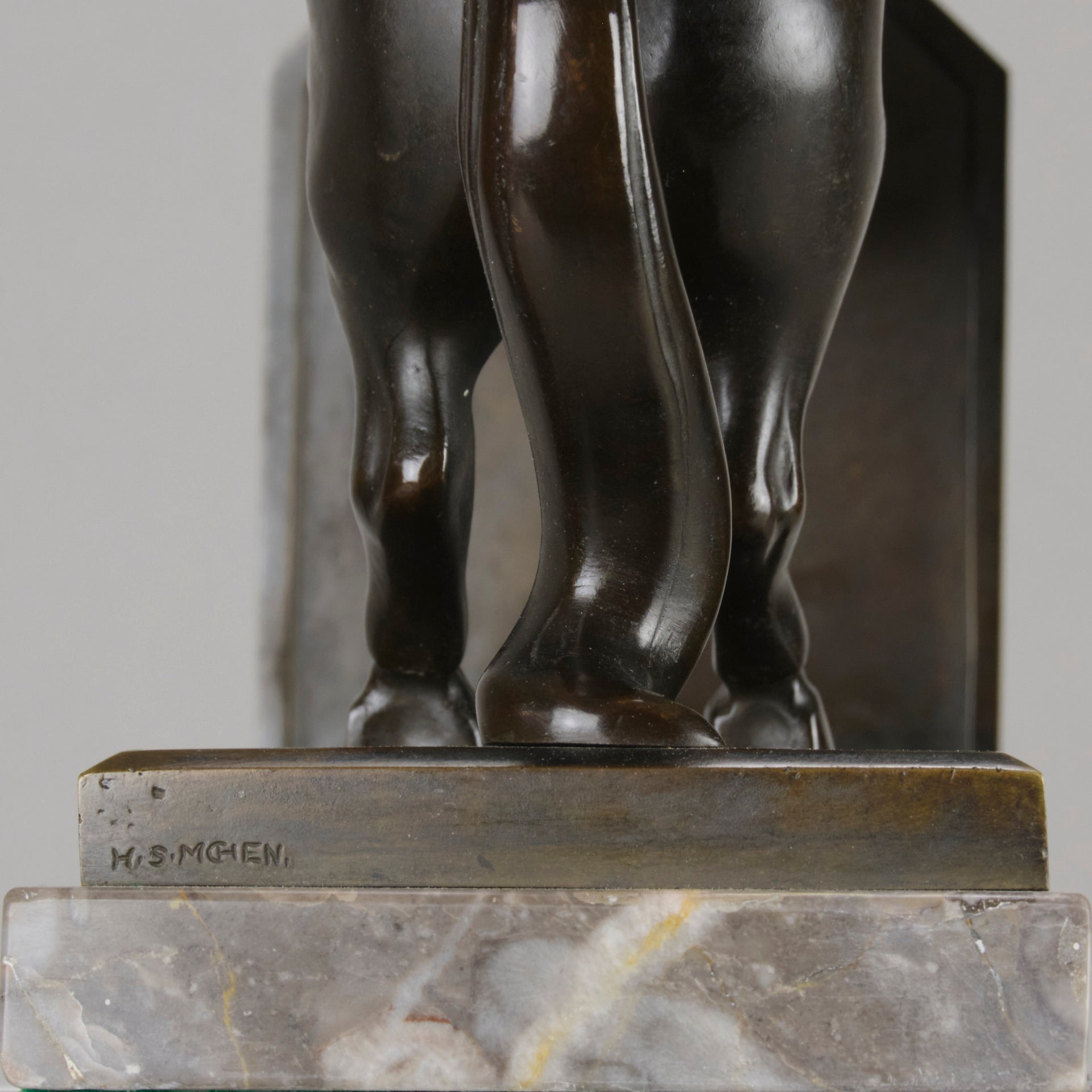 Art Deco Bronze - "Horse Bookends" by McHen - Hickmet Fine Arts 