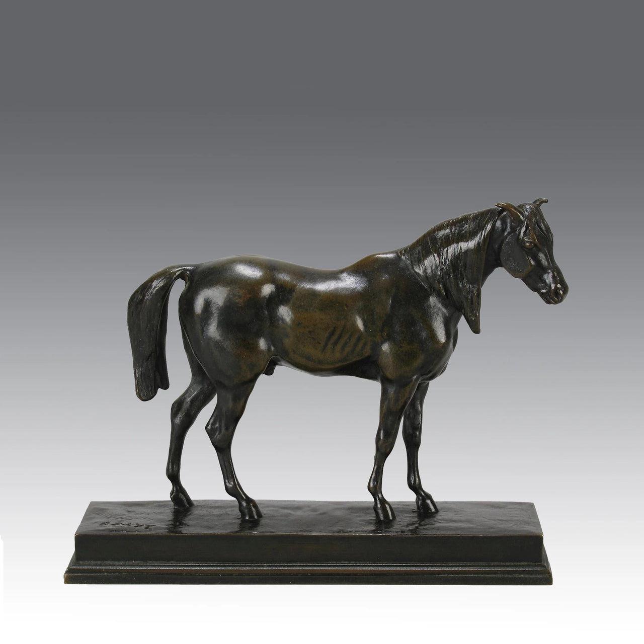 Cheval Demi-Sang by Antoine Louis Barye - Antique Bronze Horse - Hickmet Fine Art