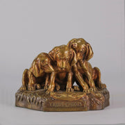 Trois Chiots - Georges Vacossin Bronze - Hickmet Fine Arts 