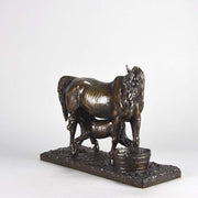 Jument et son Poulain Bronze by Christophe Fratin