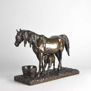 Jument et son Poulain Bronze by Christophe Fratin