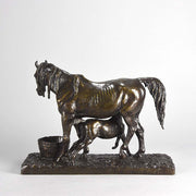 Jument et son Poulain Bronze by Christophe Fratin