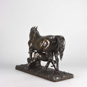Jument et son Poulain Bronze by Christophe Fratin