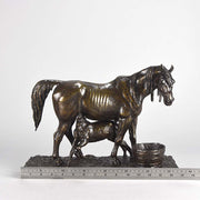 Jument et son Poulain Bronze by Christophe Fratin