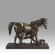 Jument et son Poulain Bronze by Christophe Fratin