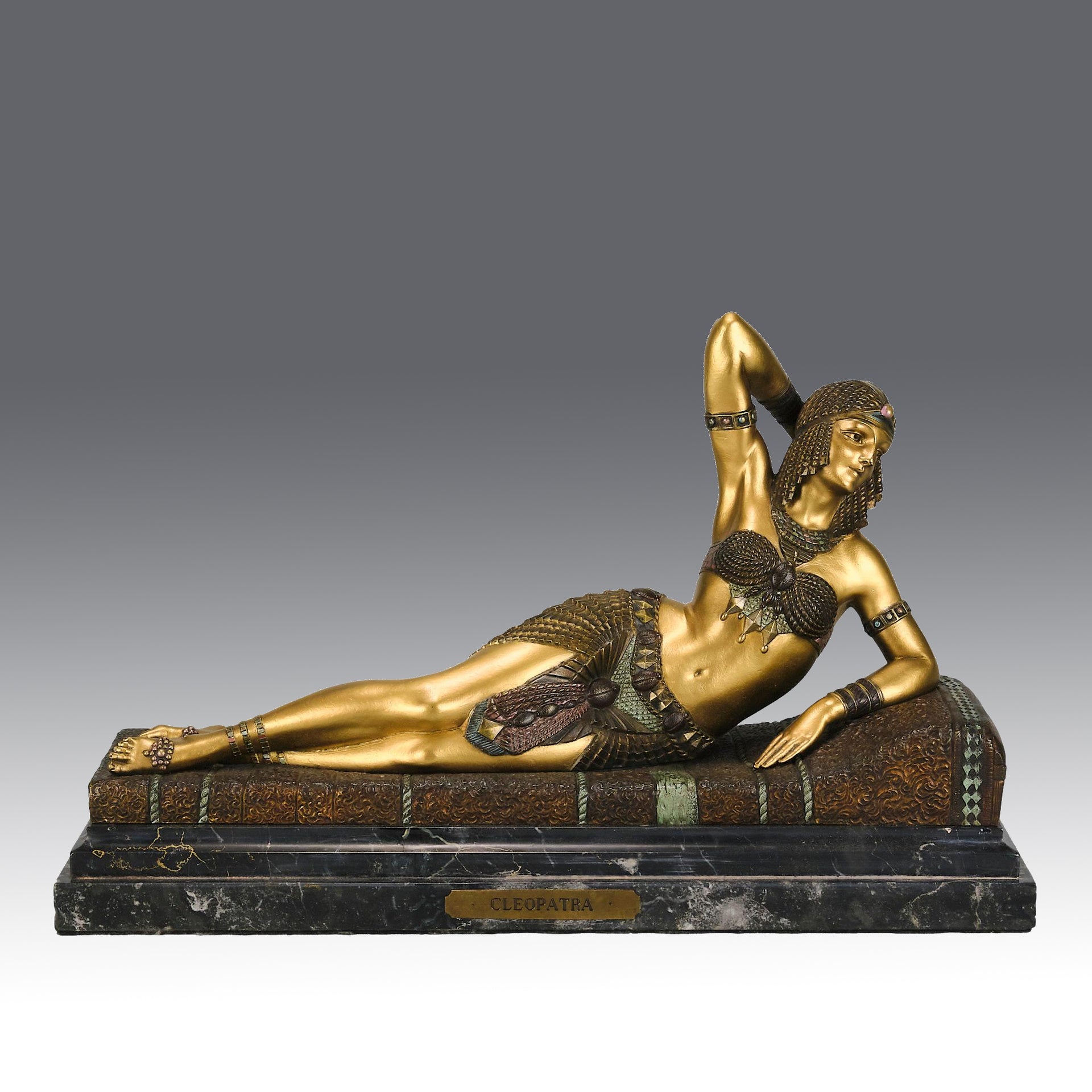 Chiparus - Cleopatra - Art deco figurines - Art Deco Sculpture - Art Deco Bronze Figurines - Art Deco Bronze Lady - Hickmet Fine Arts
