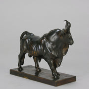 Taureau Romano Antique Bronze statue of a large bull by Jean-Baptiste Baptiste in a proud stance, the bronze exhibiting excellent hand chased surface detail and fine rich brown patina. Raised on an integral base 
