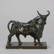 Taureau Romano Antique Bronze statue of a large bull by Jean-Baptiste Baptiste in a proud stance, the bronze exhibiting excellent hand chased surface detail and fine rich brown patina. Raised on an integral base 