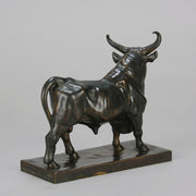 Taureau Romano Antique Bronze statue of a large bull by Jean-Baptiste Baptiste in a proud stance, the bronze exhibiting excellent hand chased surface detail and fine rich brown patina. Raised on an integral base 