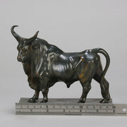 Taureau Romano Antique Bronze statue of a large bull by Jean-Baptiste Baptiste in a proud stance, the bronze exhibiting excellent hand chased surface detail and fine rich brown patina. Raised on an integral base 