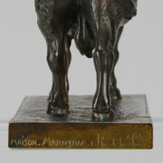 Taureau Vainqueur Antique Bronze Statue of a Bull by Jean-Baptiste Clesinger standing in a proud stance exhibiting excellent hand chased surface detail and fine rich brown patina. Raised on an integral base 