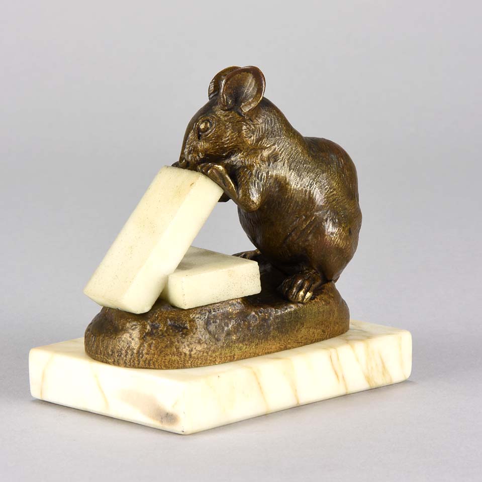 Animalier Clovos Masson Bronze Mouse & Cheese