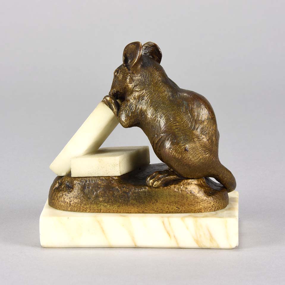 Animalier Clovos Masson Bronze Mouse & Cheese