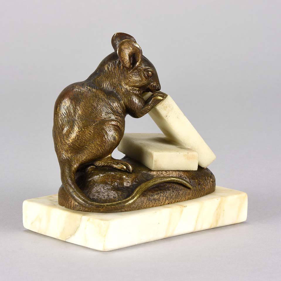 Animalier Clovos Masson Bronze Mouse & Cheese