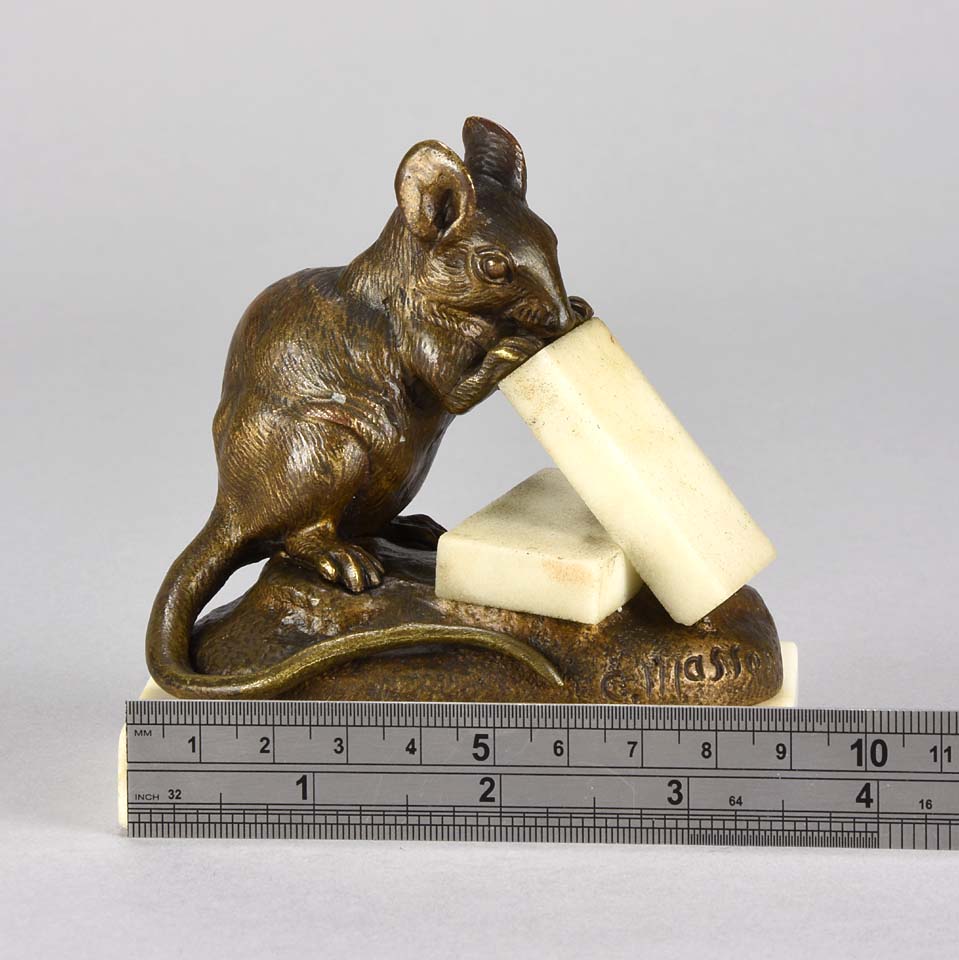 Animalier Clovos Masson Bronze Mouse & Cheese