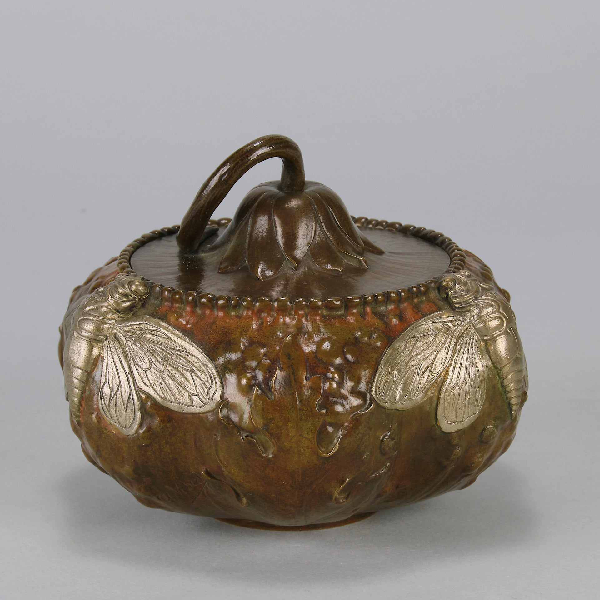 Moth Bowl By Alexandre Vibert - Antique Bronze - Hickmet Fine Arts 
